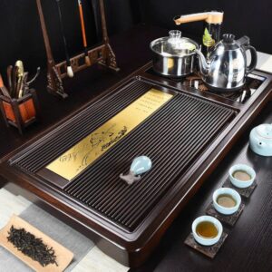 bàn trà điện gỗ gụ nguyên khối kamjove KJ506.