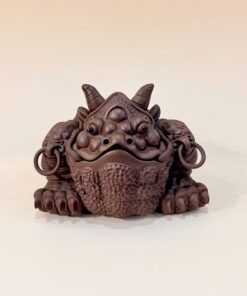 Thiềm thừ tử sa 2 sừng cõng tiền - TTS03