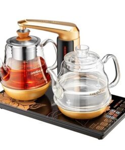 bộ ấm pha trà bằng điện thông minh gồm 2 ấm đun nước pha trà tự động kamjove ga909