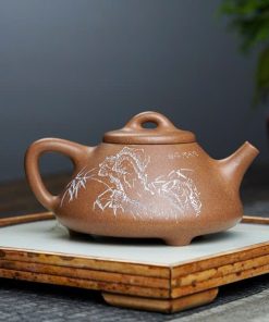 Ấm Tử Sa Đất Cũ Giáng Ba Nê Thạch Biều Trúc 260ml ATS195