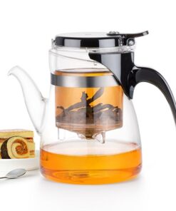 ấm trà thủy tinh dùng để pha trà hoa chính hãng lightking b02 bền đẹp 600ml
