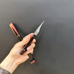Đồ tách trà bánh đẹp cán gỗ mun lưỡi thép không rỉ 15x18cm DC37.