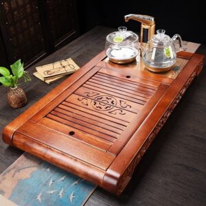 bàn trà điện đa năng pha trà gỗ hương kèm bếp đun nước KamJove G9 KJ502