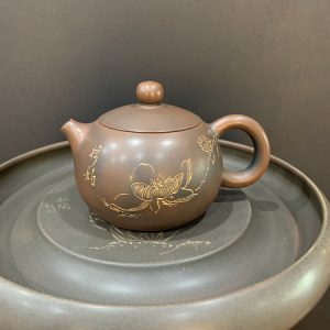 Ấm pha trà hoả biến gốm nê hưng tây thi khắc sen đối ẩm 150ml pha trà 2 người ngon