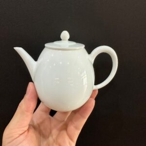 Ấm trà sứ cảnh đức bạch định loại đẹp cỡ nhỏ pha trà ngon 210ml AS15