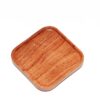 Lót chén trà gỗ hương viền vuông 7x7cm LC25
