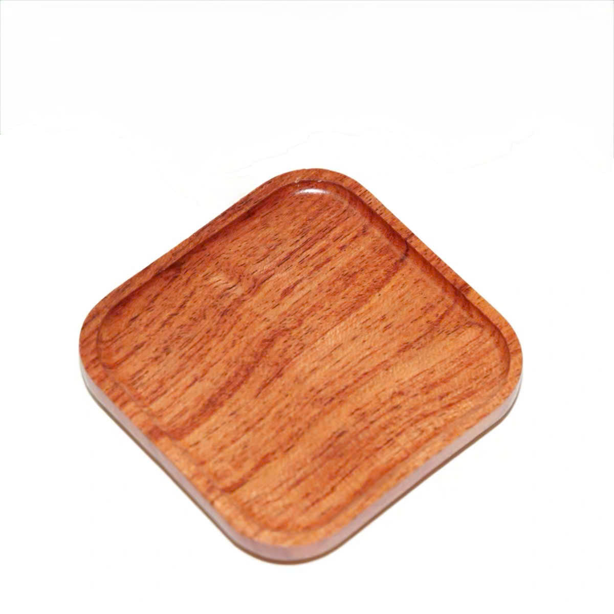 Lót chén trà gỗ hương viền vuông 7x7cm LC25 - Ảnh 2