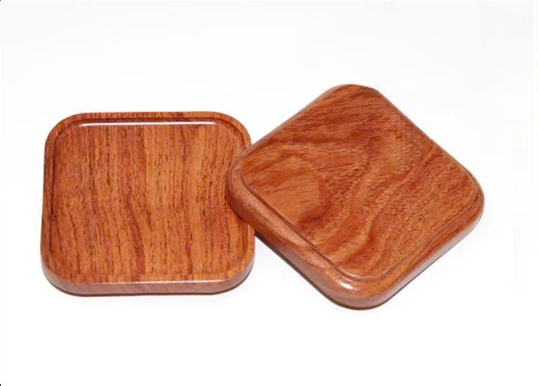 Lót chén trà gỗ hương viền vuông 7x7cm LC25 - Ảnh 4