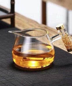 Chén tống thủy tinh quai vàng  300ml CT25