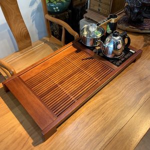 Khay pha trà hiện đại gỗ hương kèm bếp điện KamJove K9 tự động bơm nước bền đẹp 84x42cm