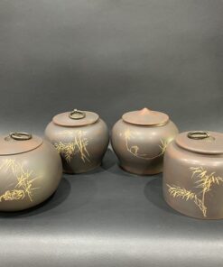 Lọ đựng trà tử sa hỏa biến nâu làm tăng hương trà lên 600ml càng để càng thơm