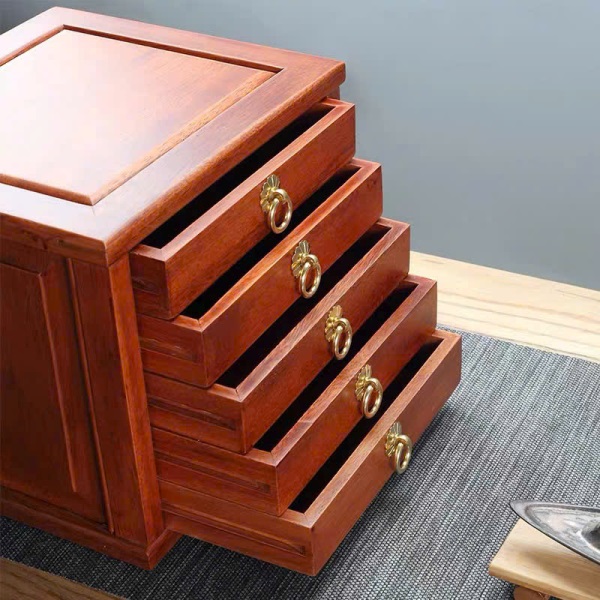 Hộp đựng trà phổ nhĩ gỗ hương 5 ngăn HPN25 - Ảnh 2