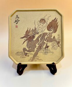 Đế ấm trà tử sa nguyên khoáng đất cũ đoàn nê dáng vuông 15x15x1cm DC95