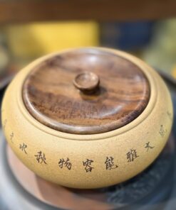 Hũ tử sa đất cũ Nghi Hưng nắp gỗ  HT73