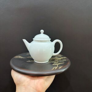 Ấm trà nhỏ bằng sứ cảnh đức men lam pha trà 160ml đẹp pha trà đối ẩm
