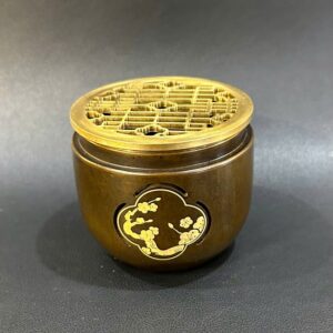 Lư xông trầm hương bằng đồng đỏ nguyên chất thủ công 415g 7x7cm.