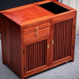 Tủ trà kiêm bàn trà gỗ hương tích hợp cao cấp 64cm.