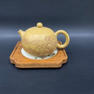 Đế ấm trà gỗ trưng bày bình trà đẹp dáng vuông 14cm DC83.