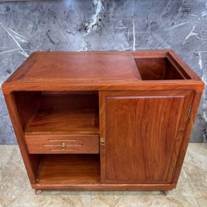 Tủ bếp gỗ hương để ghép với bếp điện đun nước pha trà đẹp BT24.