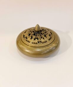 Lư xông trầm hương đồng 580g 8x6cm LD46