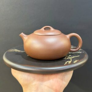 Ấm tử sa nguyên khoáng đất cũ thủ công trơn đẹp pha trà ngon 180ml ATS191.