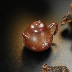 Ấm tử sa nguyên khoáng đất cũ Hoả Biến Cà Đoạn Cành Mai 200ml ATS223