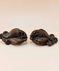 Tượng cá chép mini gốm nê hưng thủ công nhỏ bày bàn trà đẹp TS35