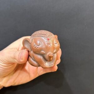 Tượng voi mini gốm nê hưng thủ công cỡ nhỏ bày bàn trà đẹp TS34.