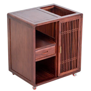 Bàn trà di động bằng gỗ thịt cửa trượt đẹp cao 68cm.