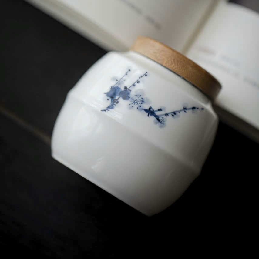 Hũ Trà Sứ Nắp Tre Mai Lan Cúc Trúc 240ml HT15 (1)