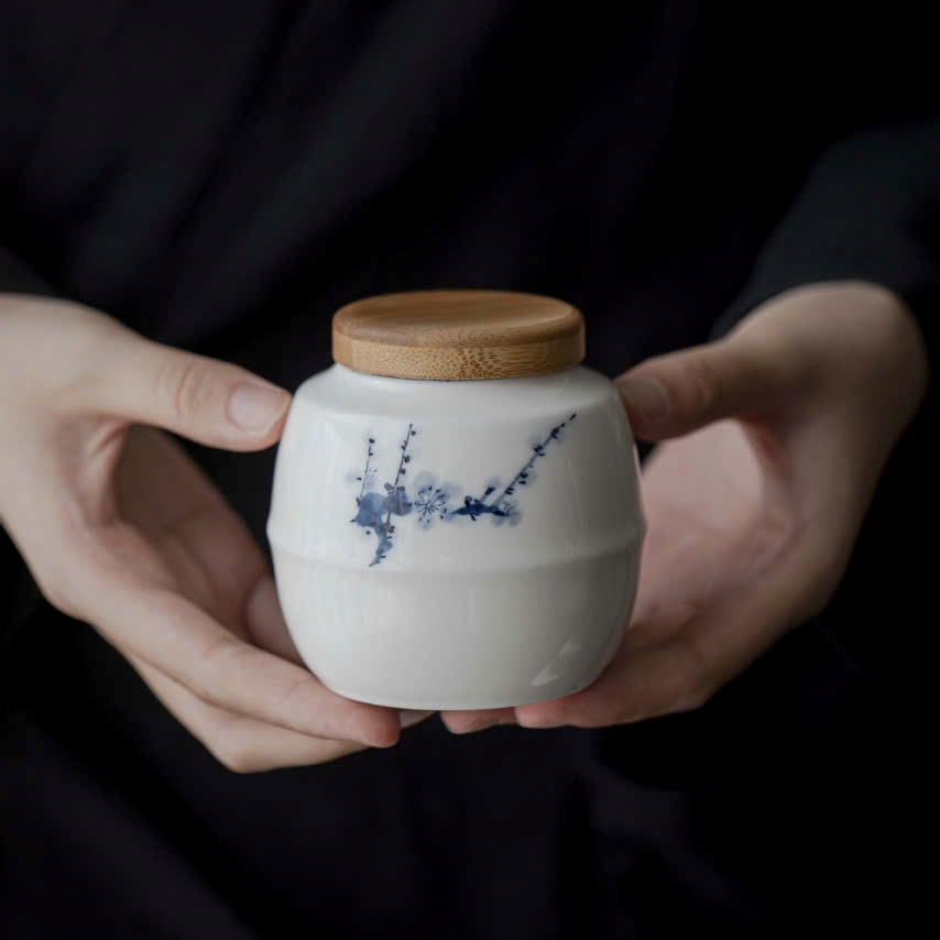 Hũ Trà Sứ Nắp Tre Mai Lan Cúc Trúc 240ml HT15 (2)