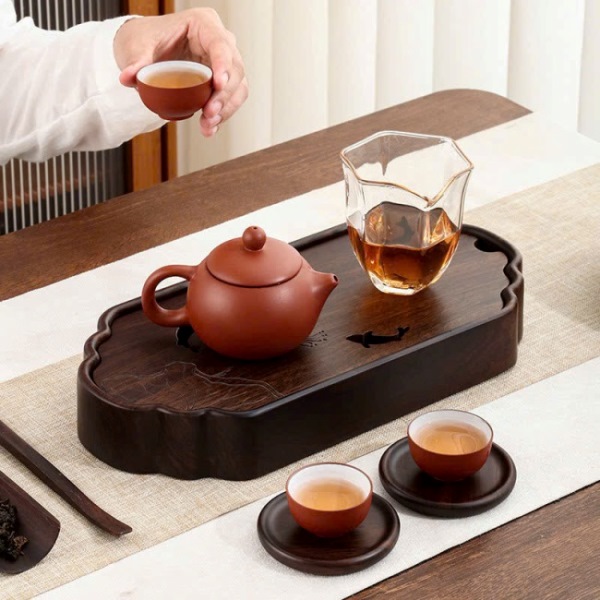 Khay dung am chen bang go gu dang hop co nho hinh sen ca dep 32x15cm KTG13 (4)