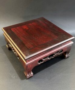Kỹ gỗ trắc dáng vuông bày đồ trà đẹp làm kỹ 16x16x8cm KG12