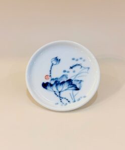 Lót chén sứ Cảnh Đức Liên hoa 9cm LC04