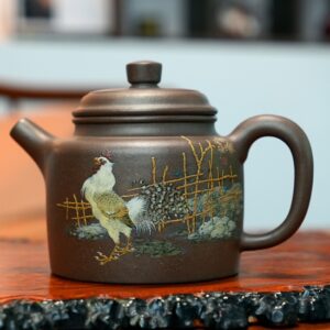 Ấm Tử Sa Đất Cũ Nguyên Khoáng Thiên Thanh Nê Đức Trung Thiên Kê- Lý Kim Cường 250ml ATS520