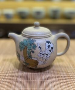Ấm tử sa đất cũ Nghi Hưng đoàn nê viên châu Thỏ ngọc 240ml ATS24