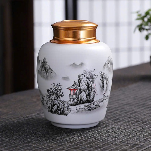 Hũ Sứ Nắp Xoáy 2 Lớp Nhiều Họa Tiết 450ml HT88 - Ảnh 3