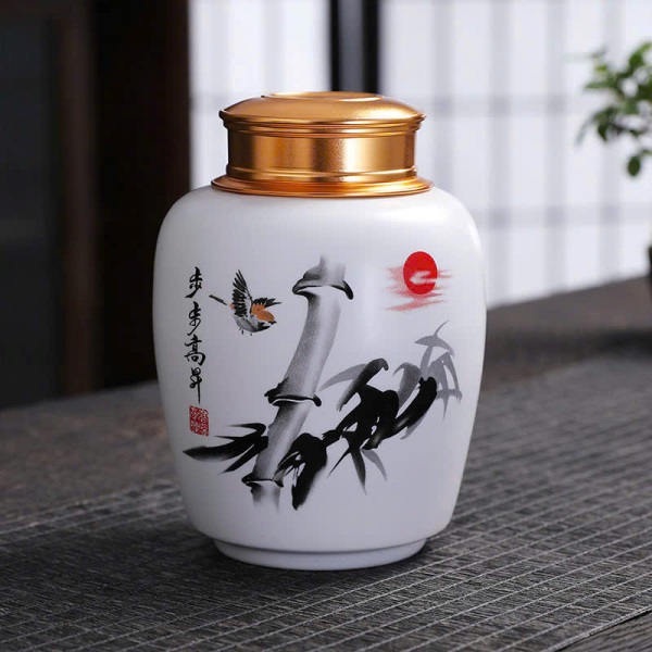 Hũ Sứ Nắp Xoáy 2 Lớp Nhiều Họa Tiết 450ml HT88 - Ảnh 4