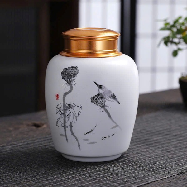 Hũ Sứ Nắp Xoáy 2 Lớp Nhiều Họa Tiết 450ml HT88 - Ảnh 5
