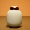 Hũ Trà Sứ Cảnh Đức Men Ngọc Trơn 2 Nắp Kín 600ml HT51