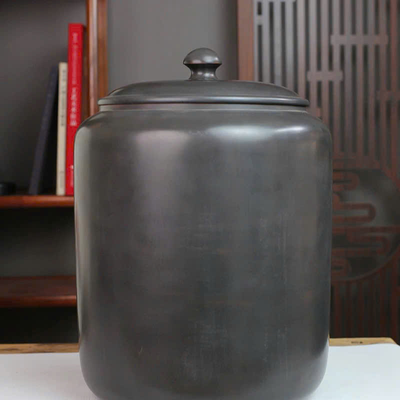 Hũ trà tử sa Nê Hưng sơn thủy cỡ lớn HT50 - Ảnh 2