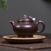 Ấm Tử Sa Tử Nê Chuyết Chỉ Viền Vàng Trơn 280ml ATSM80