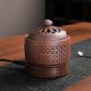 Lư Đất Nâu Xông Trầm Điện Dáng Cao LS16