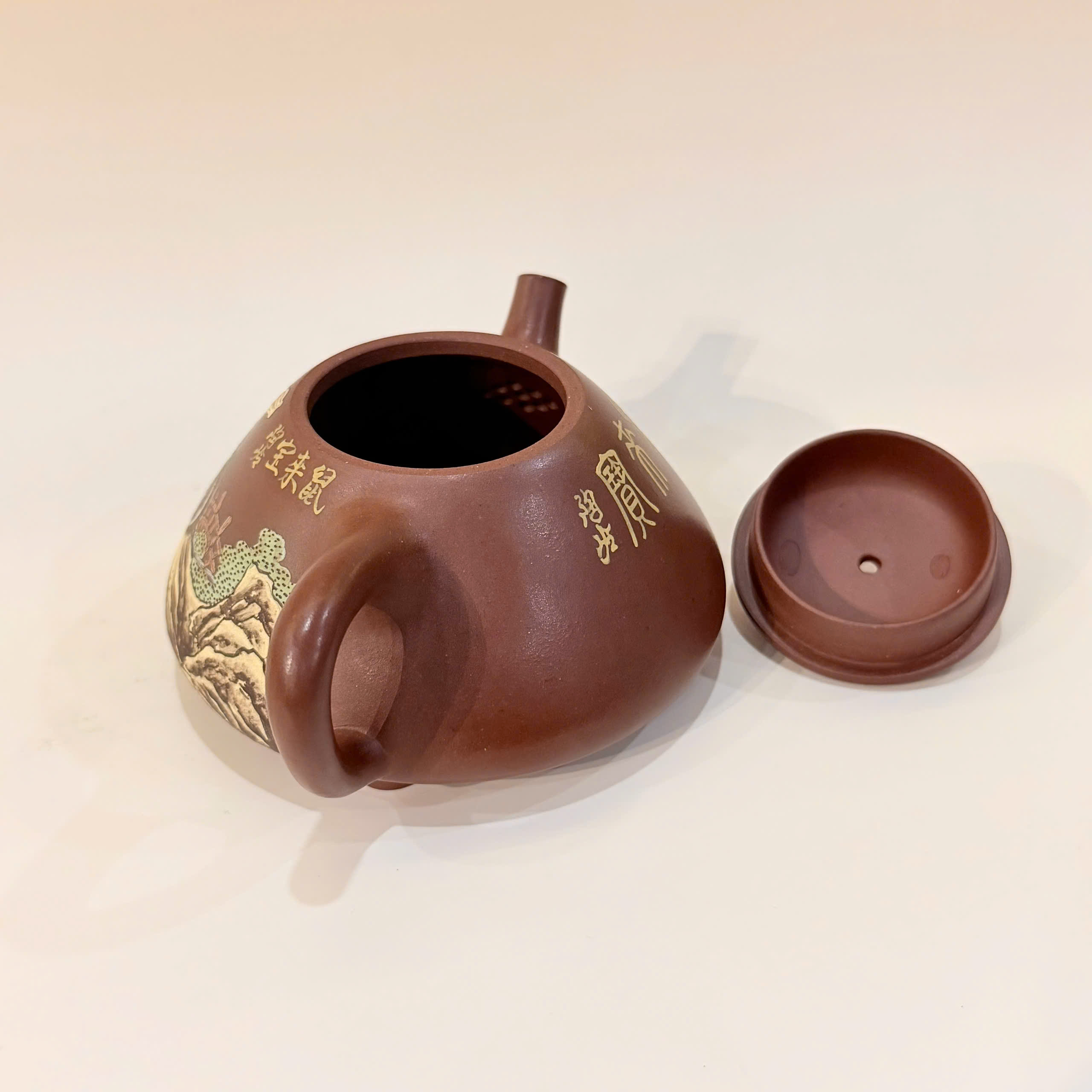 Ấm tử sa đất cũ tử nê thạch biều Bộ 12con giáp "Linh thử nạp phúc" 240ml ATS166 - Ảnh 4