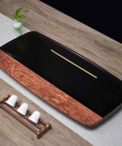 Khay Trà Vân Gỗ Hương Mặt Bakelite 80*40*3cm KTG47