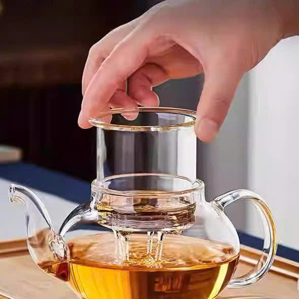 Ấm Thuỷ Tinh Đun Trà Hoa 600ml ATT01 - Ảnh 2