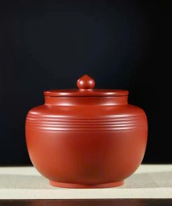 Hũ Đựng Trà Tử Sa Chu Nê Trơn Dáng Thấp 900ml HT110-3