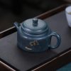 Ấm Tử Sa Đức Trung Lục Nê Khắc Sơn Thuỷ 240ml ATS25