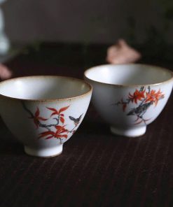 Chén Sứ Thái Hội Nung Củi Hoạ Chim - Hoa CS115